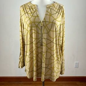 NWT! Michael Kors chain link blouse. Women’s size 1x